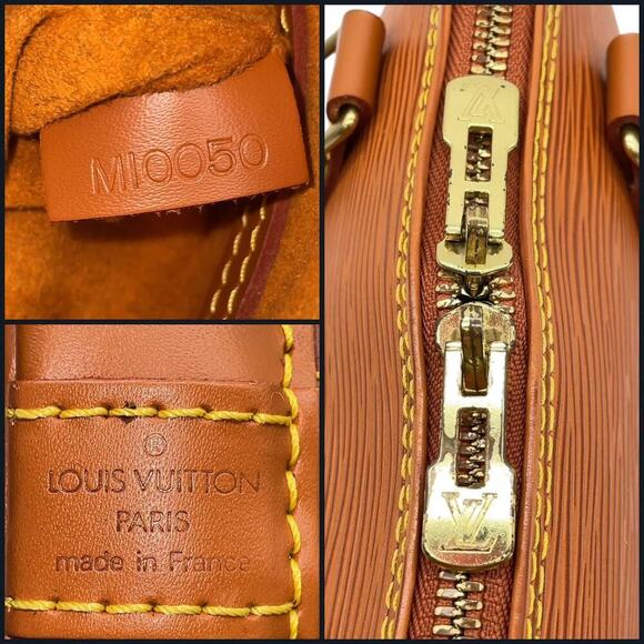 Louis Vuitton Epi Alma Brown Zipangu Gold Handbag W/ Padlock, Keys & Dustbag Y2K - Picture 6 of 16